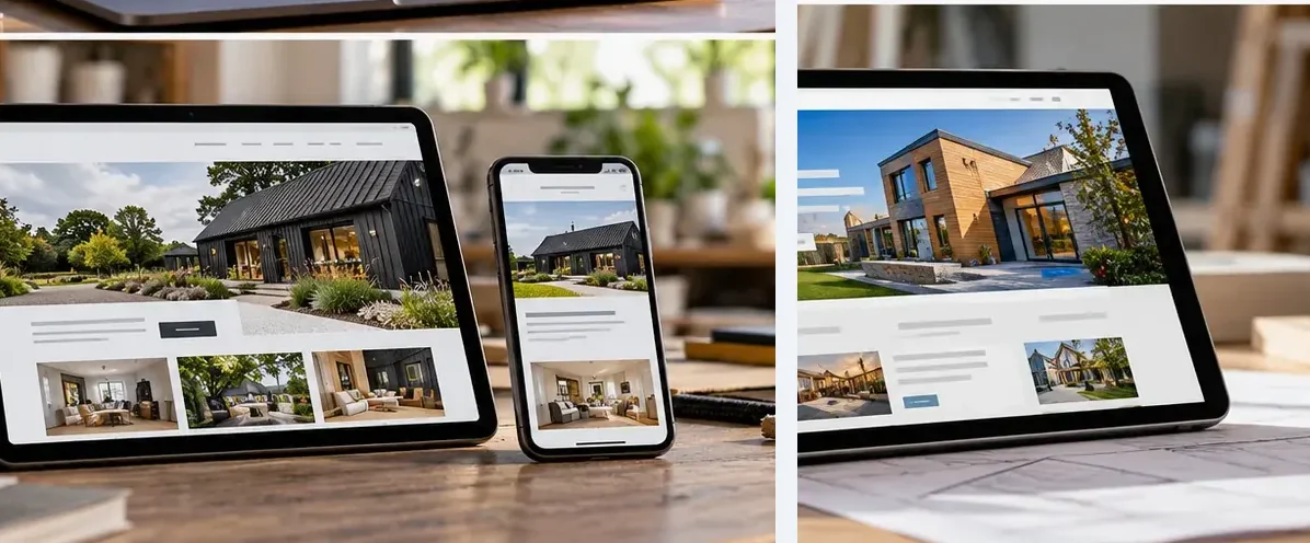 AI-generated illustration of responsive website design for a small business serving Essex.