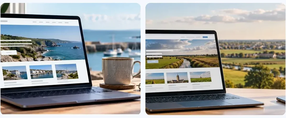 AI-generated illustration of responsive website design for a small business serving Middlesbrough.