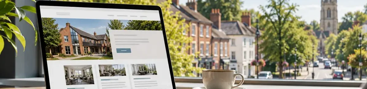 AI-generated illustration of responsive website design for a small business serving Oxford.