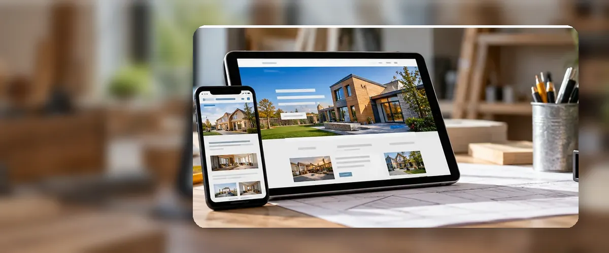 AI-generated website design workspace illustrating web design for a Surrey small business.
