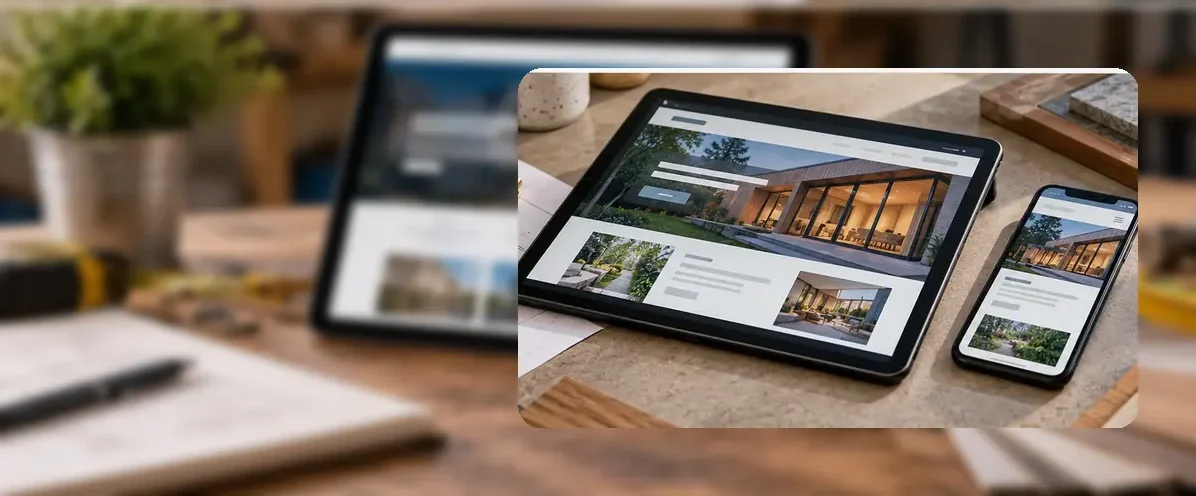 AI-generated illustration of responsive website design for a small business serving York.