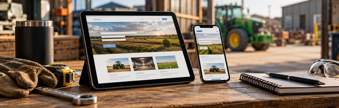 AI-generated responsive website concept illustrating web design for cleaning companies.