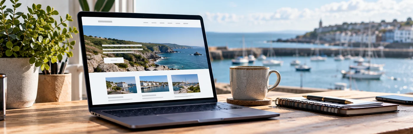 AI-generated website design concept for domestic electricians, commercial contractors and EV specialists.