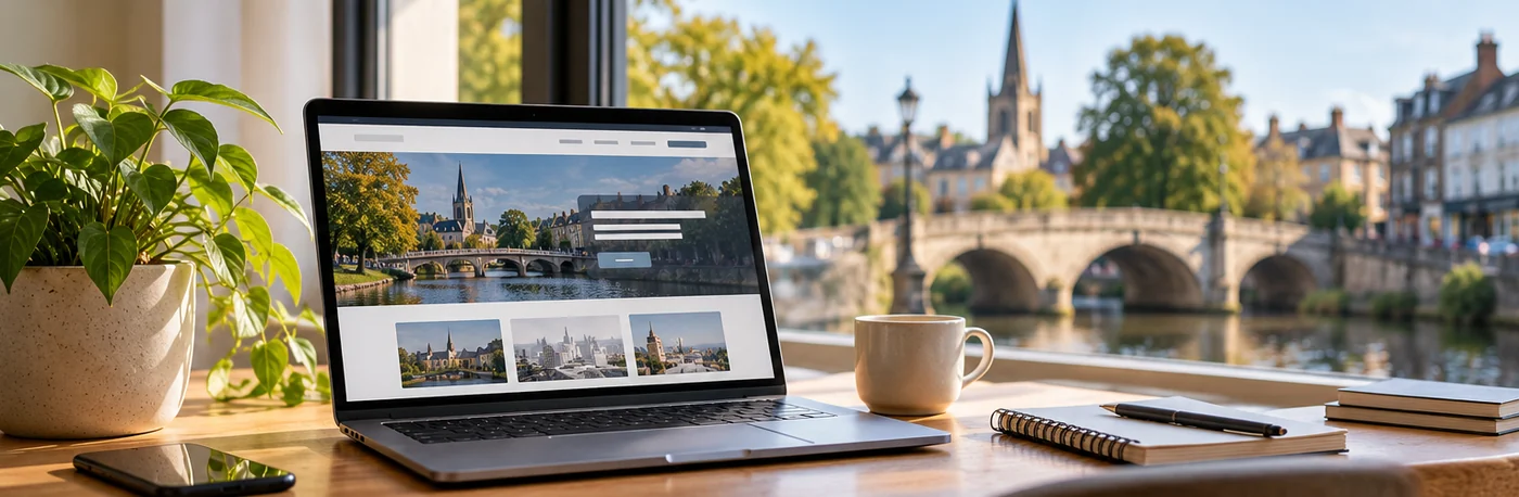AI-generated website design concept for landscapers, garden designers and maintenance companies.
